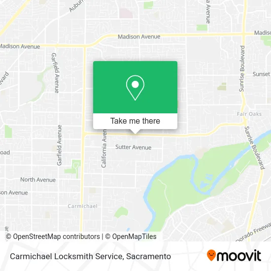 Carmichael Locksmith Service map