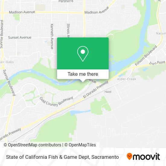 Mapa de State of California Fish & Game Dept