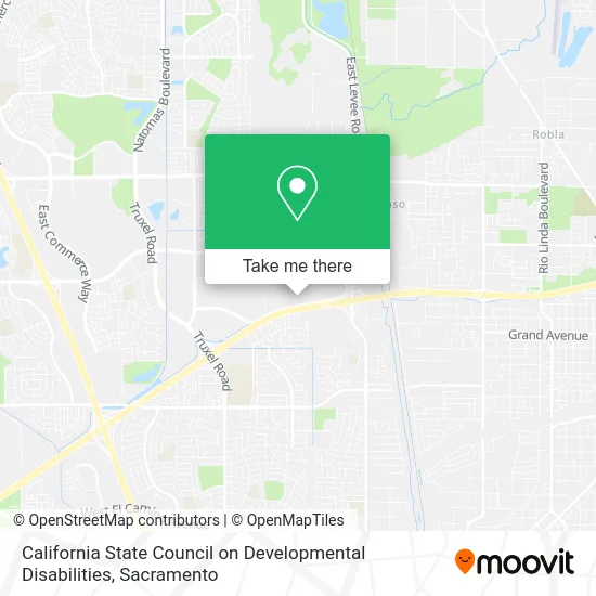 Mapa de California State Council on Developmental Disabilities