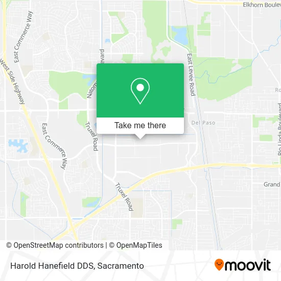 Mapa de Harold Hanefield DDS