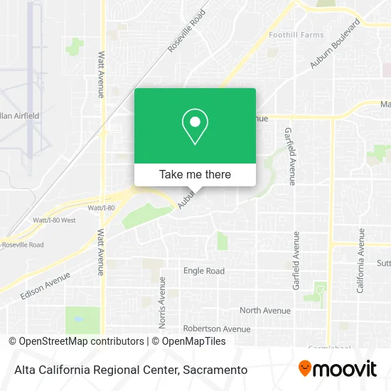 Mapa de Alta California Regional Center