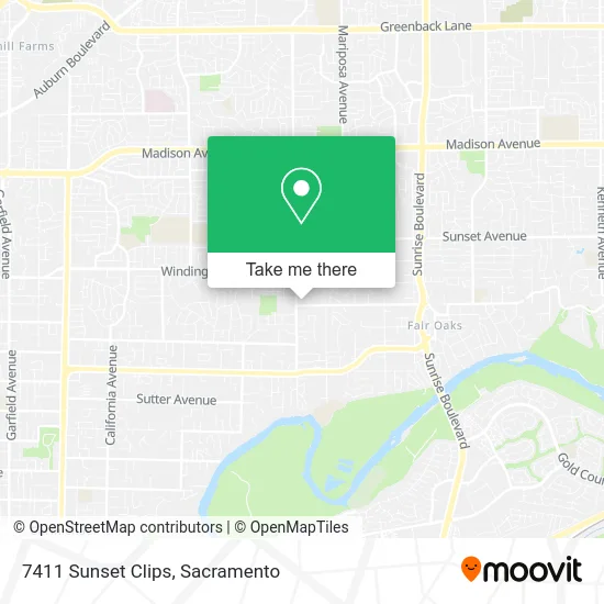 Mapa de 7411 Sunset Clips