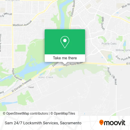 Sam 24/7 Locksmith Services map