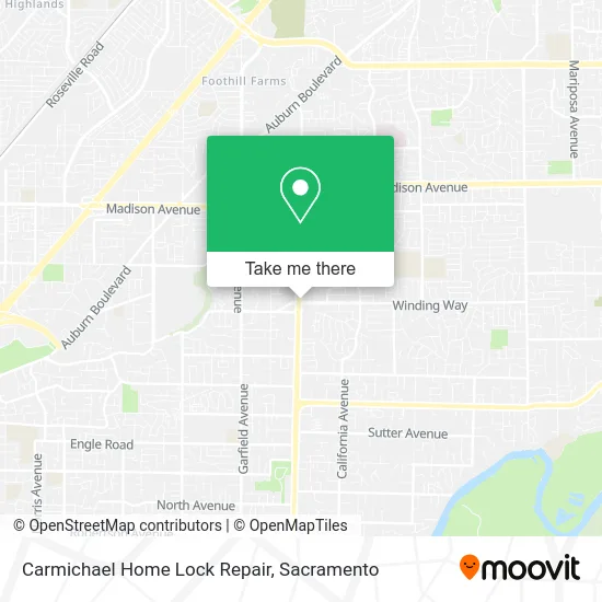 Carmichael Home Lock Repair map