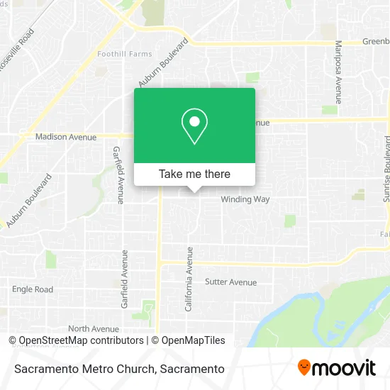 Sacramento Metro Church map