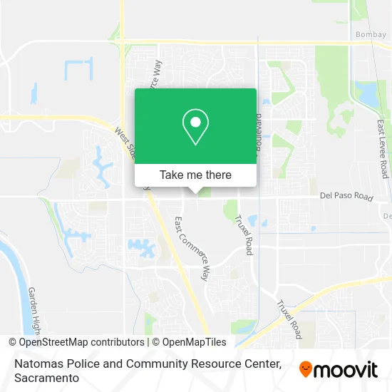 Mapa de Natomas Police and Community Resource Center