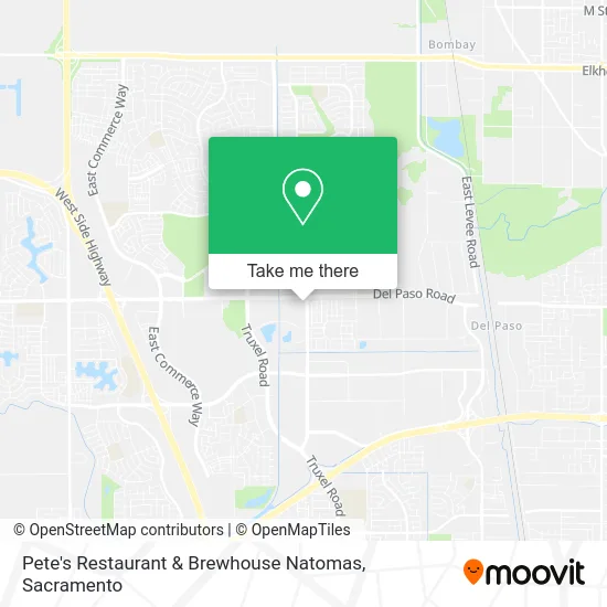 Mapa de Pete's Restaurant & Brewhouse Natomas