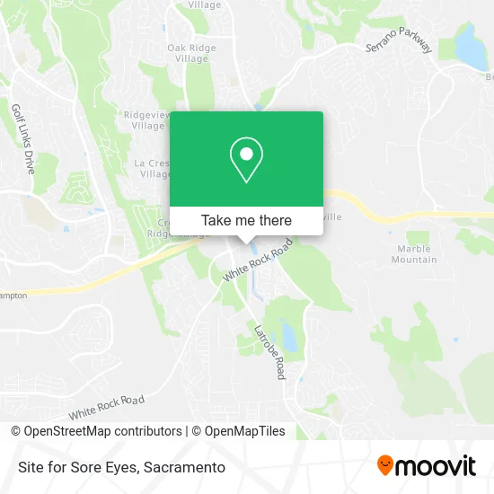 Mapa de Site for Sore Eyes
