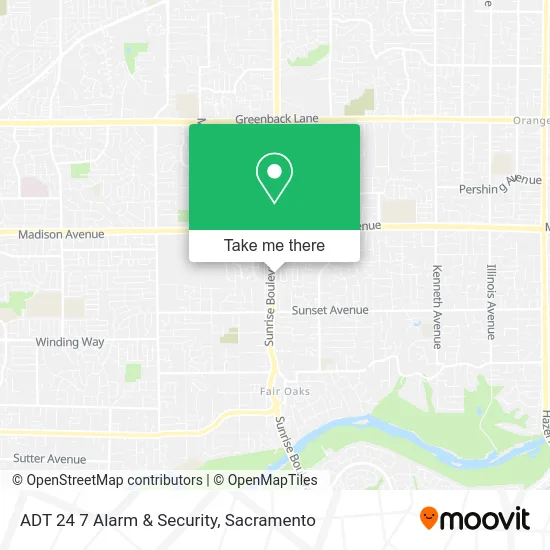 Mapa de ADT 24 7 Alarm & Security