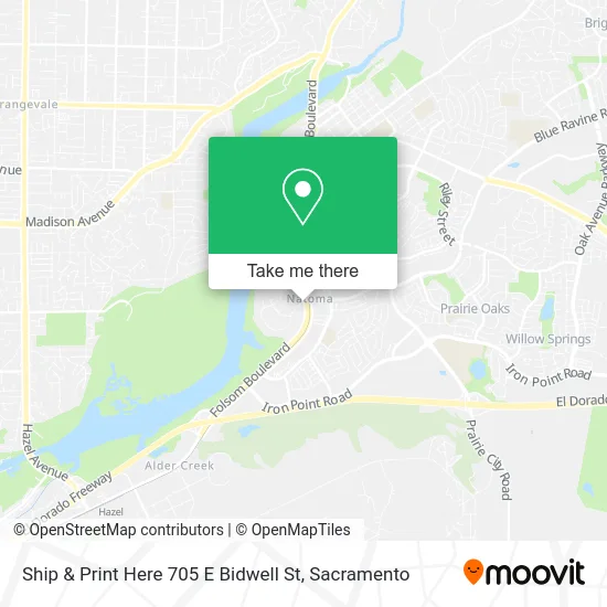 Mapa de Ship & Print Here 705 E Bidwell St