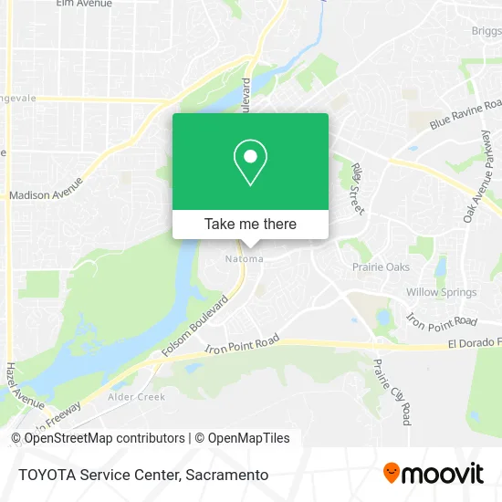 TOYOTA Service Center map