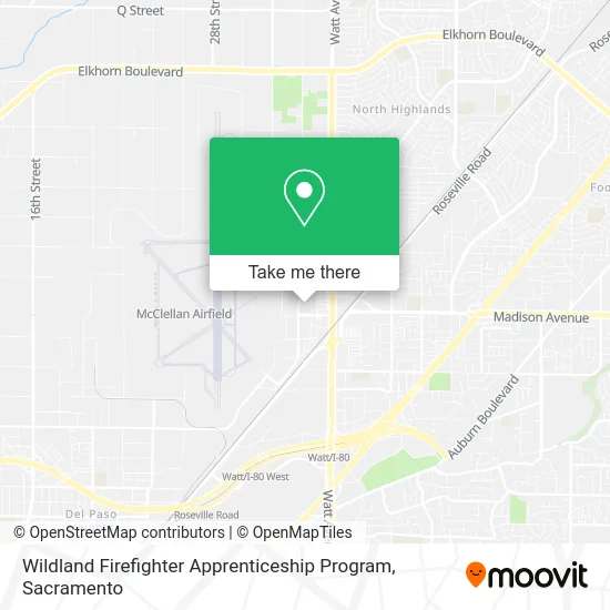 Mapa de Wildland Firefighter Apprenticeship Program