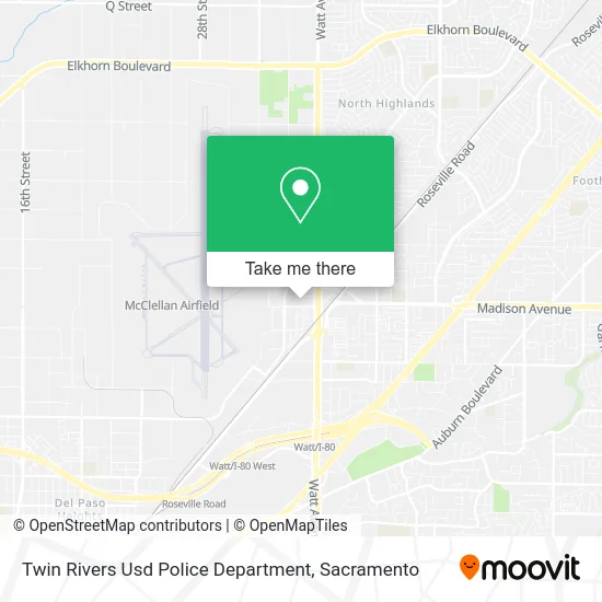 Mapa de Twin Rivers Usd Police Department