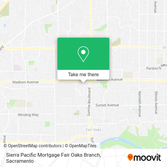 Mapa de Sierra Pacific Mortgage Fair Oaks Branch