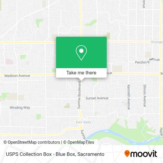 USPS Collection Box - Blue Box map