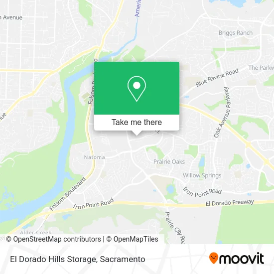 El Dorado Hills Storage map