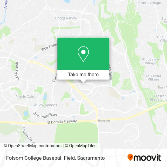 Folsom College Baseball Field map