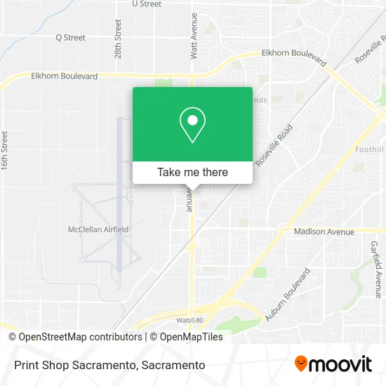 Mapa de Print Shop Sacramento