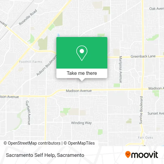Sacramento Self Help map