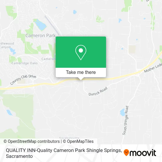 QUALITY INN-Quality Cameron Park Shingle Springs map