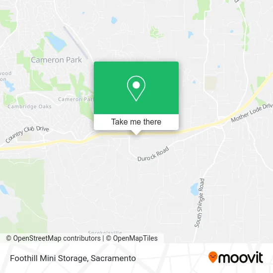 Foothill Mini Storage map