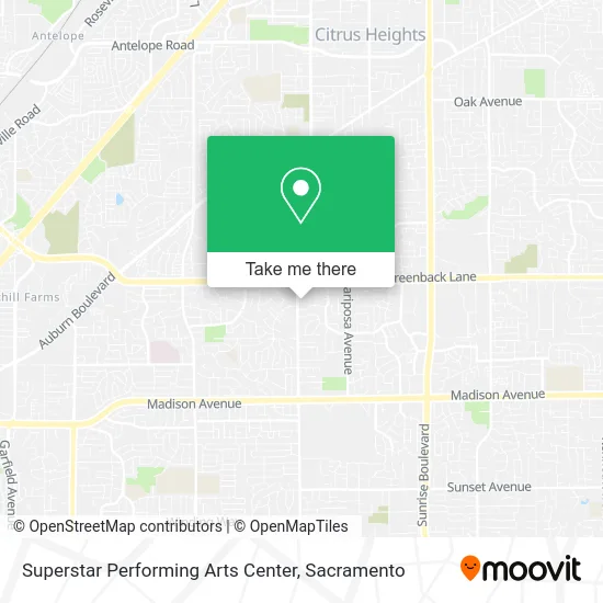 Mapa de Superstar Performing Arts Center