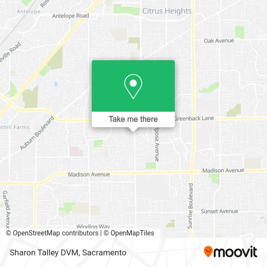 Mapa de Sharon Talley DVM