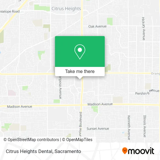 Citrus Heights Dental map