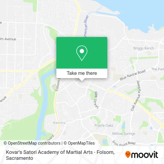 Kovar's Satori Academy of Martial Arts - Folsom map