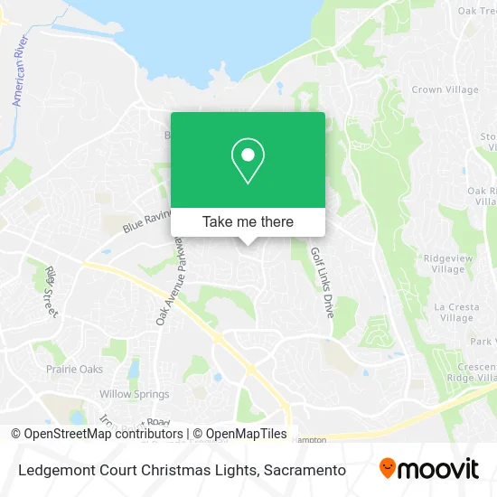 Ledgemont Court Christmas Lights map