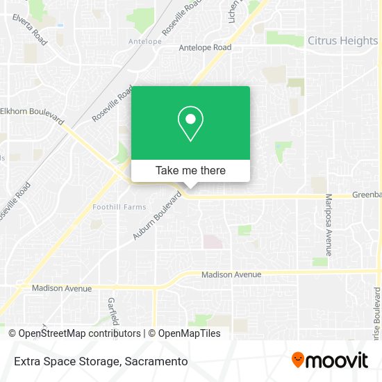 Extra Space Storage map