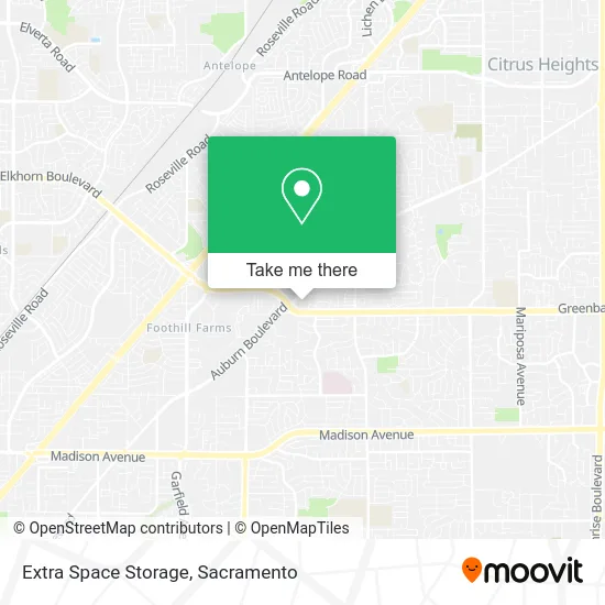 Mapa de Extra Space Storage