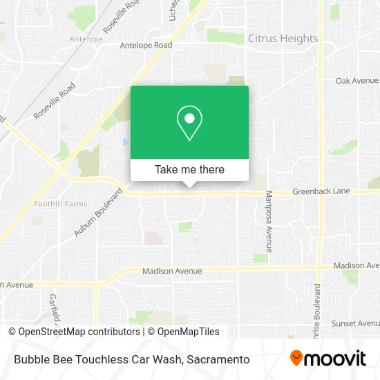 Bubble Bee Touchless Car Wash map