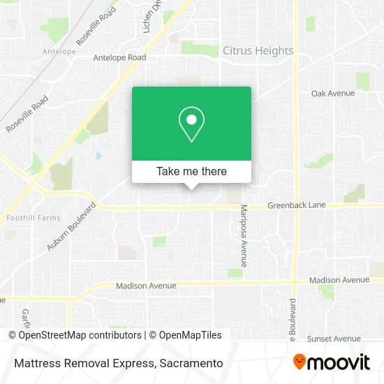 Mapa de Mattress Removal Express