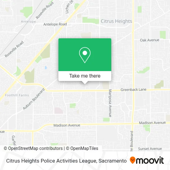 Mapa de Citrus Heights Police Activities League