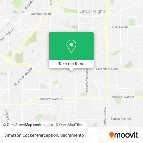 Mapa de Amazon Locker-Perception
