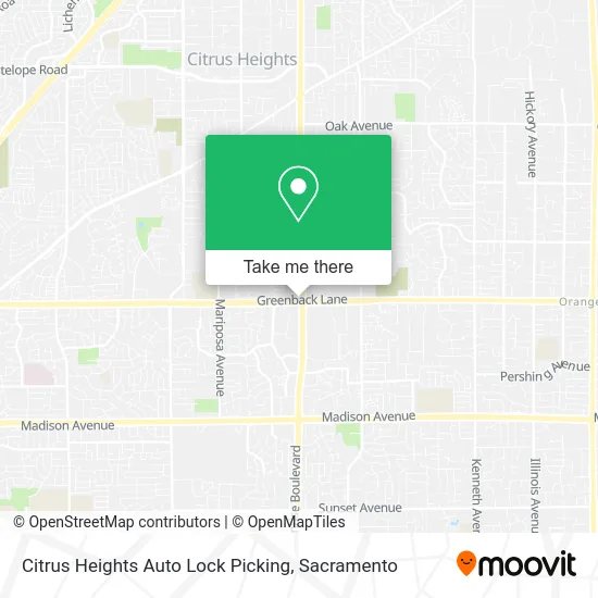 Citrus Heights Auto Lock Picking map