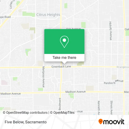 Mapa de Five Below
