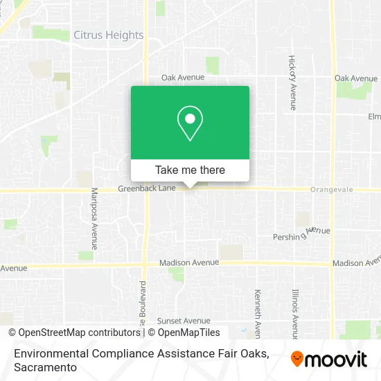 Environmental Compliance Assistance Fair Oaks map