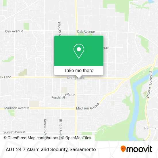 Mapa de ADT 24 7 Alarm and Security