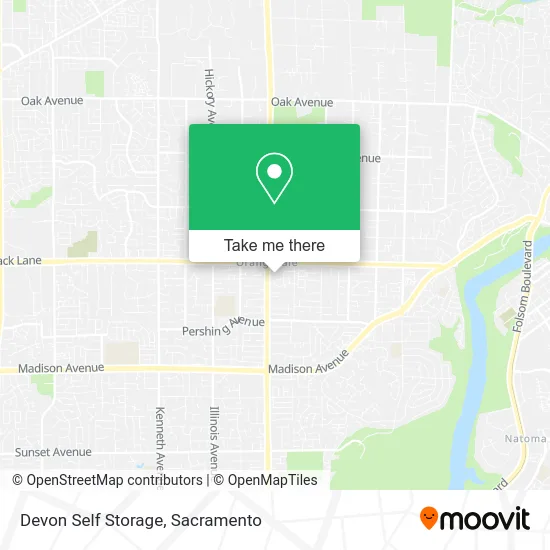 Mapa de Devon Self Storage