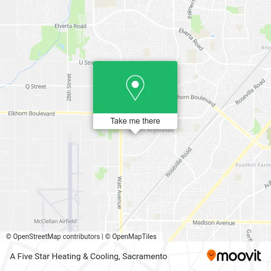 Mapa de A Five Star Heating & Cooling