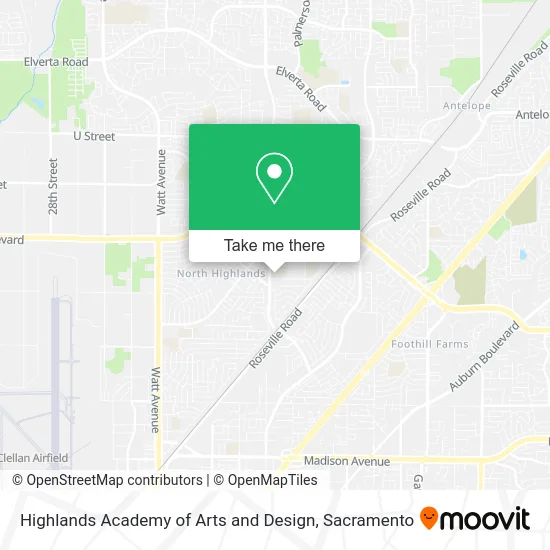 Mapa de Highlands Academy of Arts and Design