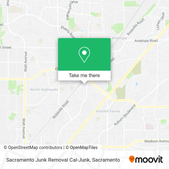 Sacramento Junk Removal Cal-Junk map