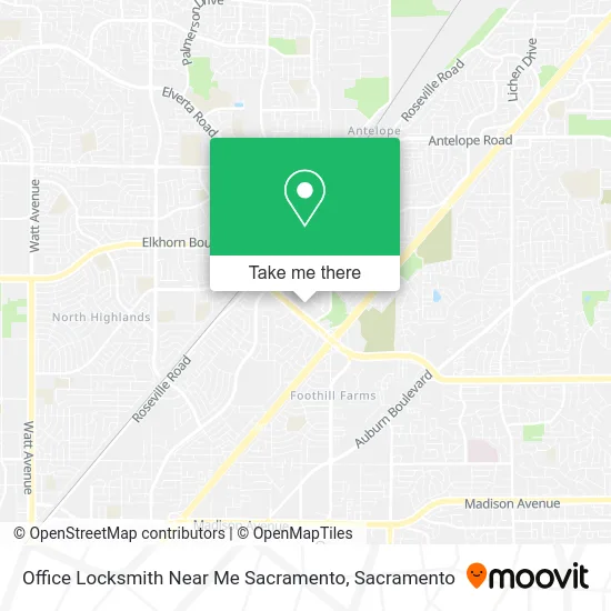 Mapa de Office Locksmith Near Me Sacramento