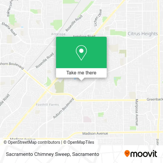 Mapa de Sacramento Chimney Sweep