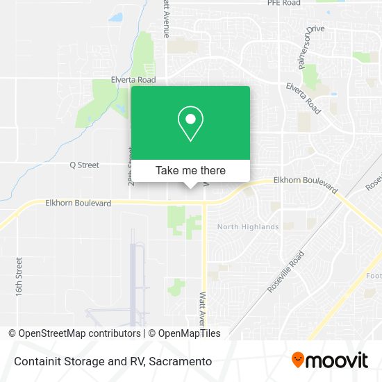 Containit Storage and RV map