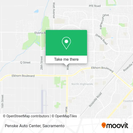 Mapa de Penske Auto Center
