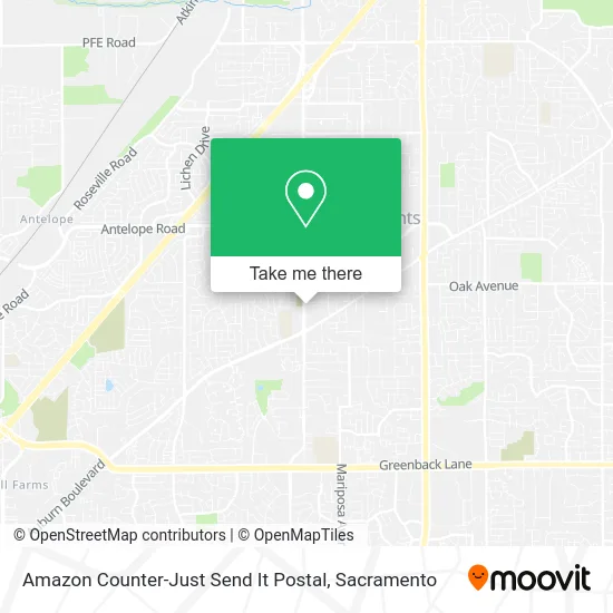 Mapa de Amazon Counter-Just Send It Postal