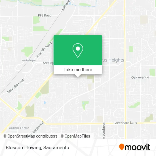 Mapa de Blossom Towing